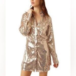 FREE.PEOPLE/.GOLD.SEQUIN.DRESS